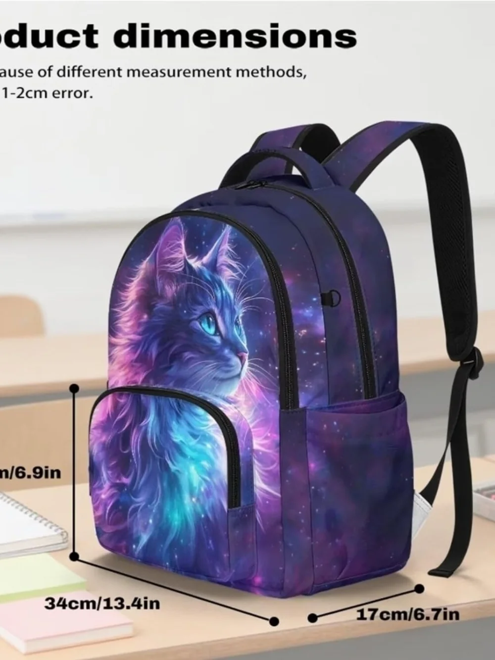 Galaxy Cat Backpack Set